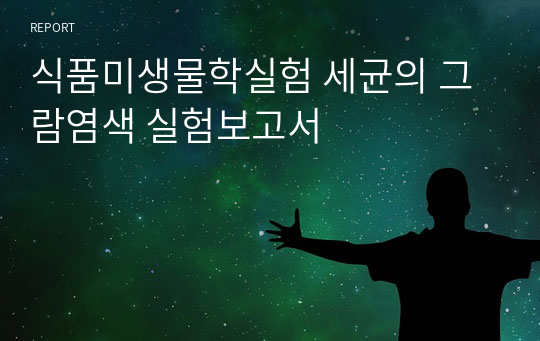 식품미생물학실험 세균의 그람염색 실험보고서