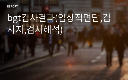 bgt검사결과(임상적면담,검사지,검사해석)