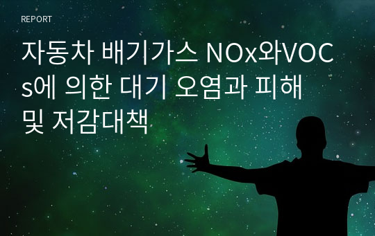 자동차 배기가스 NOx와VOCs에 의한 대기 오염과 피해 및 저감대책