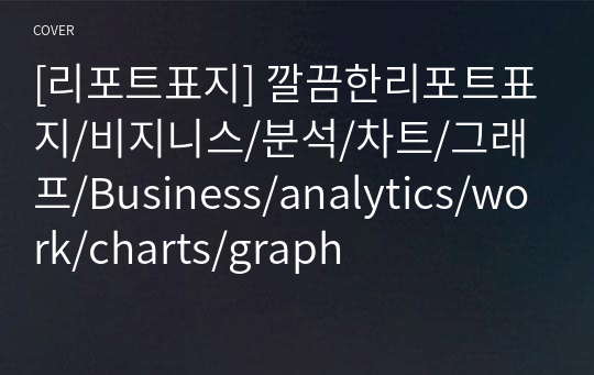 [리포트표지] 깔끔한리포트표지/비지니스/분석/차트/그래프/Business/analytics/work/charts/graph