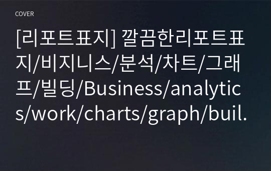 [리포트표지] 깔끔한리포트표지/비지니스/분석/차트/그래프/빌딩/Business/analytics/work/charts/graph/building