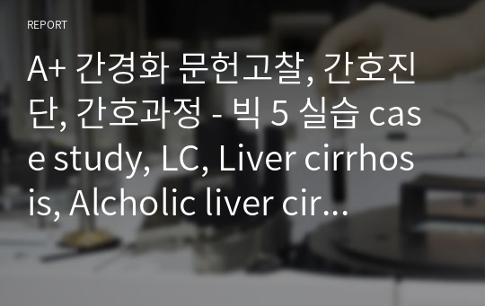 A+ 간경화 문헌고찰, 간호진단, 간호과정 - 빅 5 실습 case study, LC, Liver cirrhosis, Alcholic liver cirrhosis