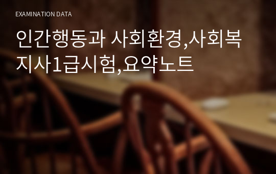 인간행동과 사회환경,사회복지사1급시험,요약노트