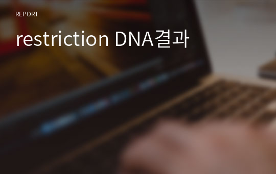 restriction DNA결과