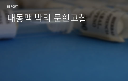 대동맥 박리 문헌고찰