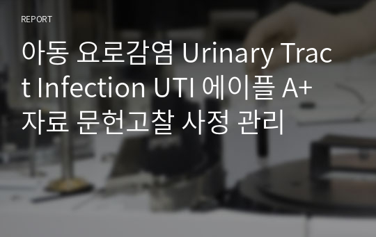 A++ 요로감염 UTI  Urinary Tract Infection 문헌고찰 간호과정 사정