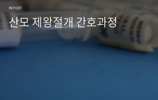 산모 제왕절개 간호과정