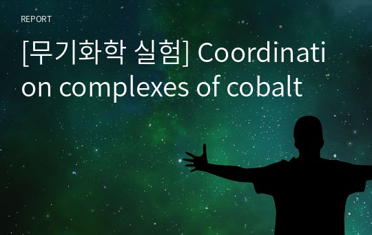 [무기화학 실험] Coordination complexes of cobalt