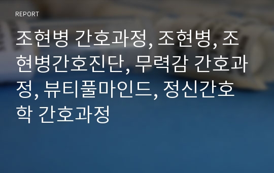 조현병 간호과정, 조현병, 조현병간호진단, 무력감 간호과정, 뷰티풀마인드, 정신간호학 간호과정