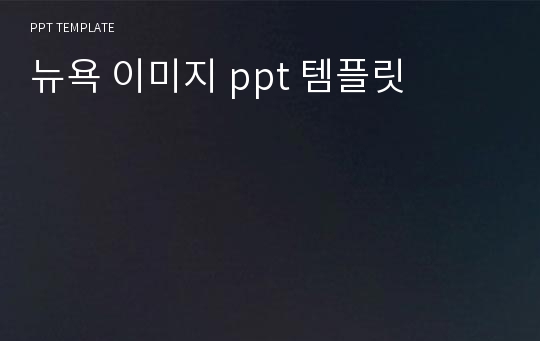 뉴욕 이미지 ppt 템플릿