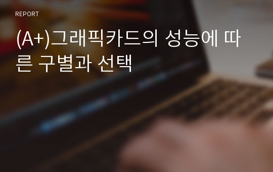 (A+) 부산대 프레젠테이션과 토론 발표 &#039;그래픽카드의 성능에 따른 구별과 선택&#039;