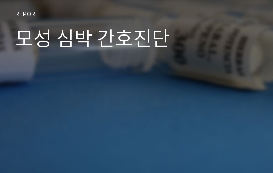 모성 심박 간호진단