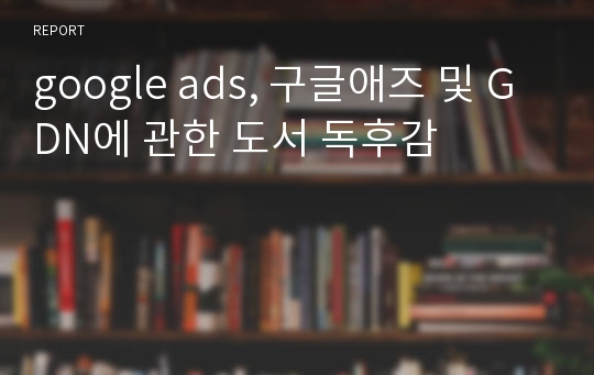 google ads, 구글애즈 및 GDN에 관한 도서 독후감