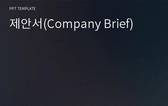 회사소개서,제안서(Company Brief)