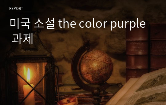 미국 소설 the color purple 과제