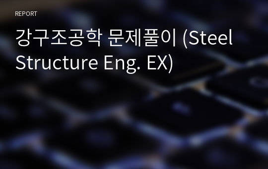 강구조공학 문제풀이 (Steel Structure Eng. EX)