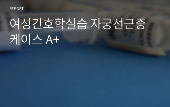 여성간호학실습 자궁선근증케이스 A+