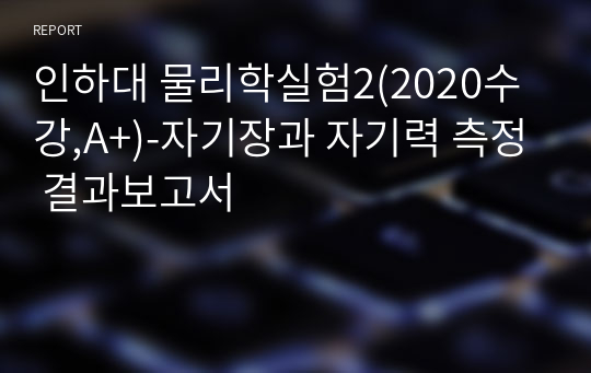 인하대 물리학실험2(2020수강,A+)-자기장과 자기력 측정 결과보고서