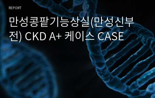 만성콩팥기능상실(만성신부전) CKD A+ 케이스 CASE