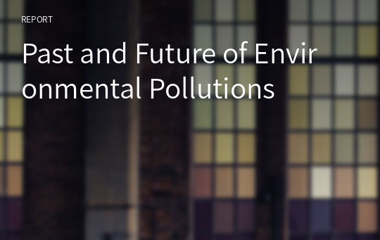 Past and Future of Environmental Pollutions