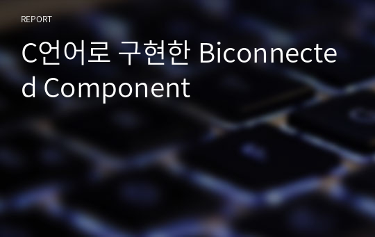 C언어로 구현한 Biconnected Component