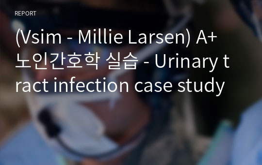 (Vsim - Millie Larsen) A+ 노인간호학 실습 - Urinary tract infection case study