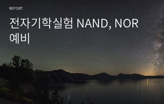 전자기학실험 NAND, NOR 예비