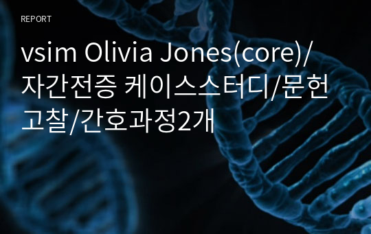 vsim Olivia Jones(core)/ 자간전증 케이스스터디/문헌고찰/간호과정2개