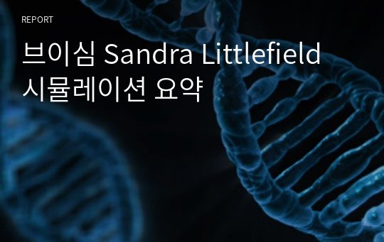 브이심 Sandra Littlefield 시뮬레이션 요약