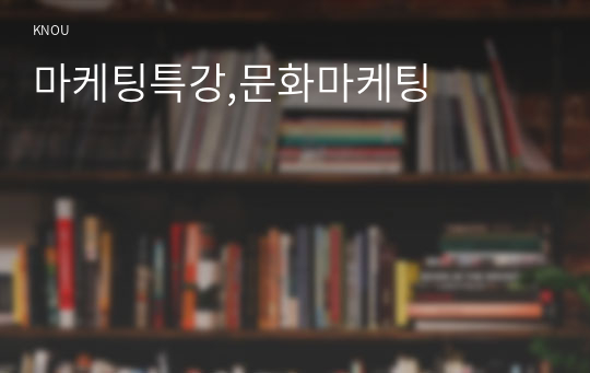 마케팅특강,문화마케팅