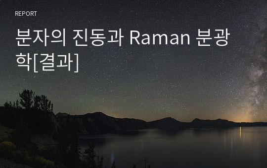 분자의 진동과 Raman 분광학[결과]