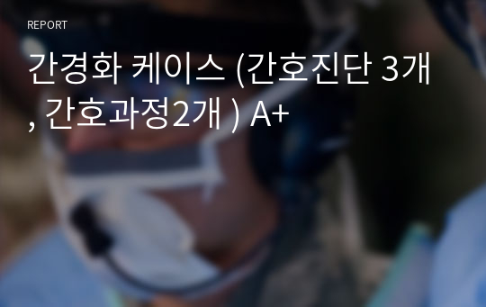 간경화 케이스 (간호진단 3개, 간호과정2개 ) A+