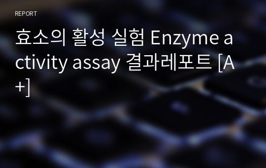 효소의 활성 실험 Enzyme activity assay 결과레포트 [A+]