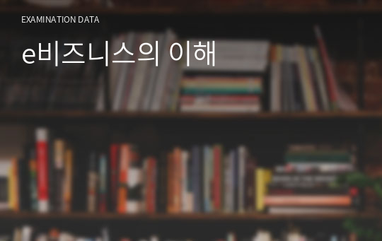 e비즈니스의 이해