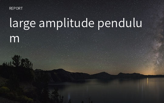 large amplitude pendulum
