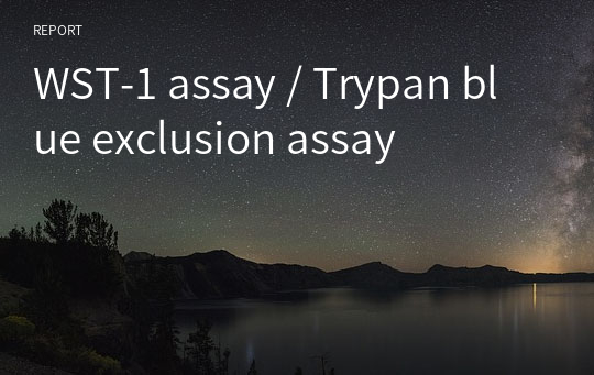 WST-1 assay / Trypan blue exclusion assay