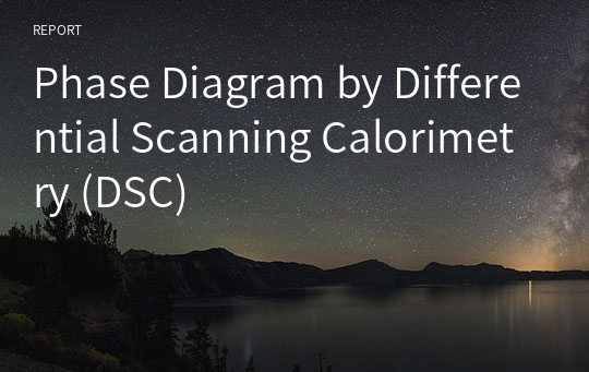 Phase Diagram by Differential Scanning Calorimetry (DSC)