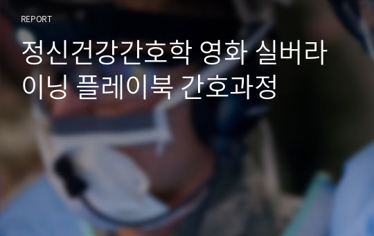 정신건강간호학 영화 실버라이닝 플레이북 간호과정
