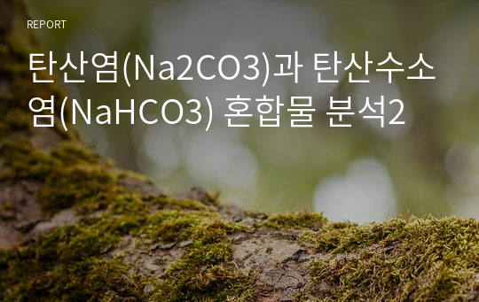 탄산염(Na2CO3)과 탄산수소염(NaHCO3) 혼합물 분석2