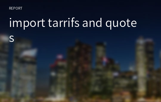 import tarrifs and quotes