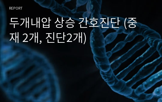 두개내압 상승 간호진단 (중재 2개, 진단2개)