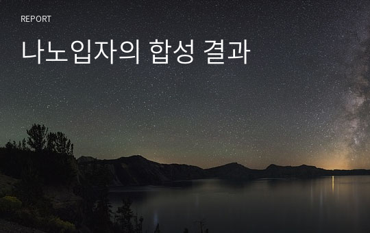 나노입자의 합성 결과