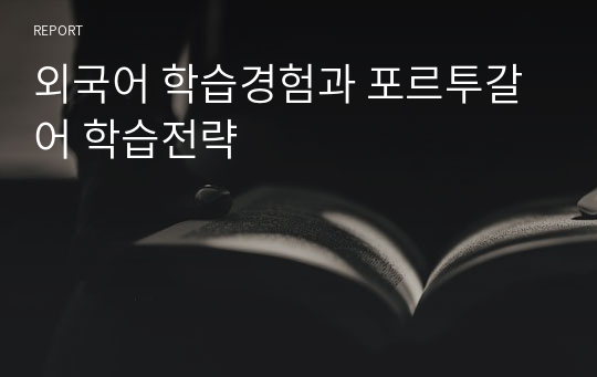 외국어 학습경험과 포르투갈어 학습전략