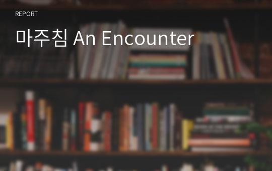 마주침 An Encounter