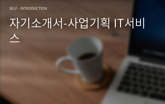 자기소개서-사업기획 IT서비스