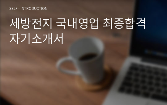 세방전지 국내영업 최종합격 자기소개서