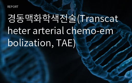 경동맥화학색전술(Transcatheter arterial chemo-embolization, TAE)