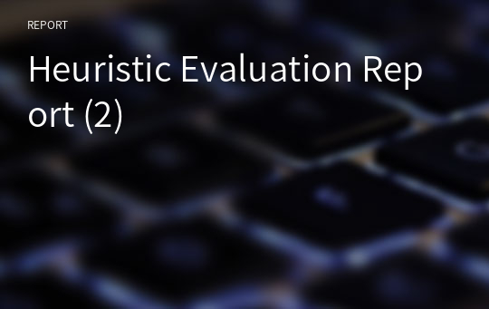 Heuristic Evaluation Report (2)