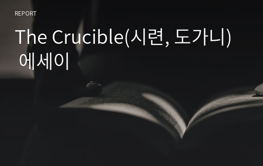 The Crucible(시련, 도가니) 에세이