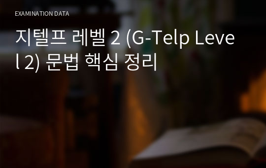 지텔프 레벨 2 (G-Telp Level 2) 문법 핵심 정리